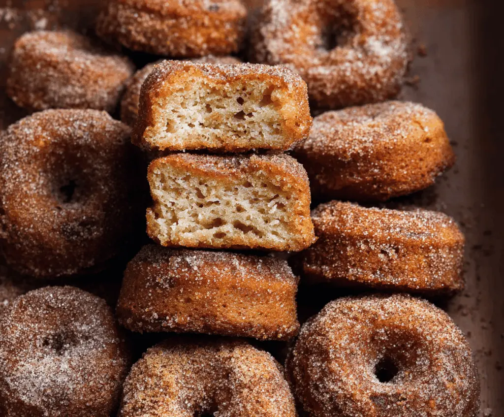 Delicious apple cider donut snack cake with cinnamon glaze and apple slices on top, perfect for fall desserts