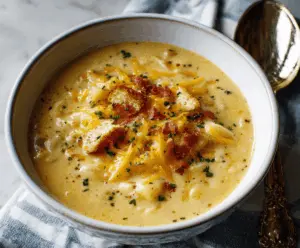 Cheddar Garlic Herb Potato Soup