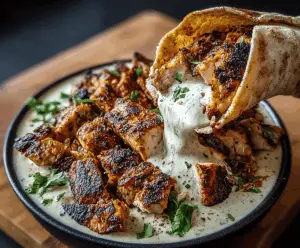 Chicken Shawarma with Creamy Garlic Sauce