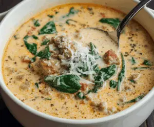 Creamy Parmesan Italian Sausage Soup
