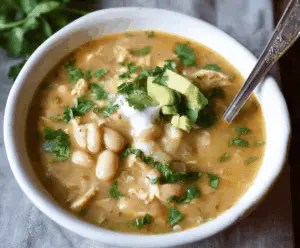 Creamy White Bean Enchilada Soup
