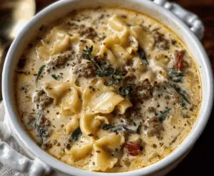 Decadent Creamy Alfredo Lasagna Soup