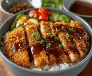 Japanese Katsu Bowls with Tonkatsu Sauce