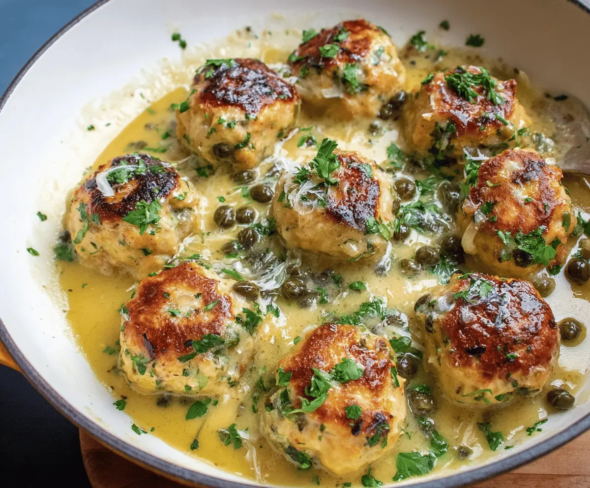 Easy Chicken Piccata Meatballs