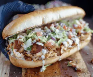 Chopped Chicken Bacon Ranch Sandwich