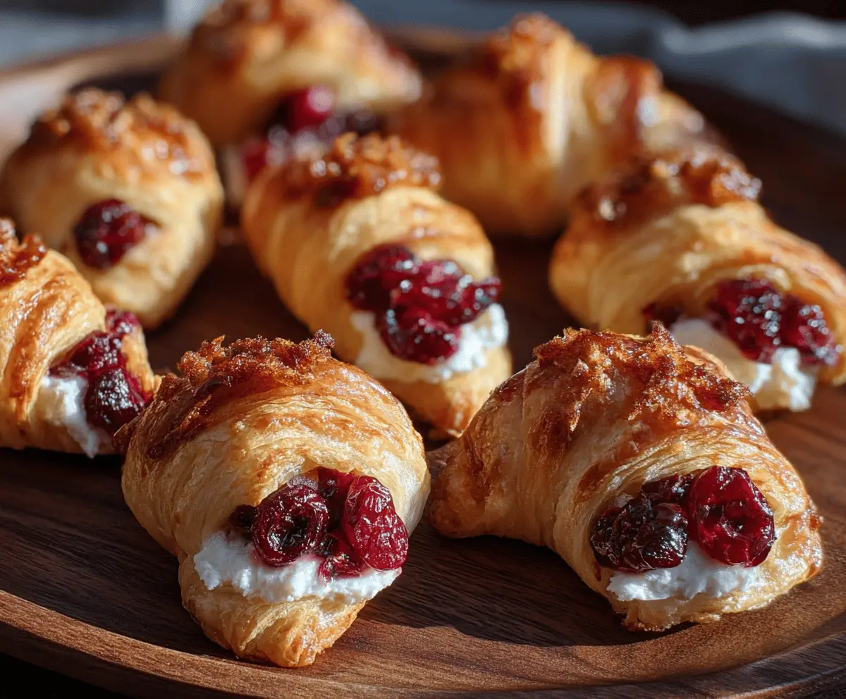 Easy Cranberry Cream Cheese Crescent Bites