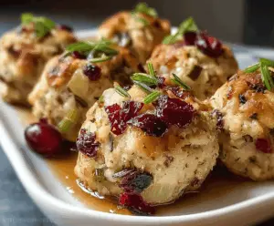 Cranberry Turkey Stuffing Balls