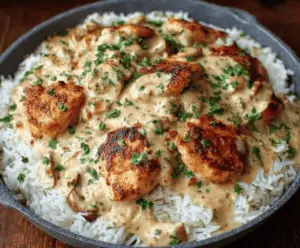 Creamy Smothered Chicken and Rice