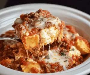 Crockpot Ravioli Lasagna