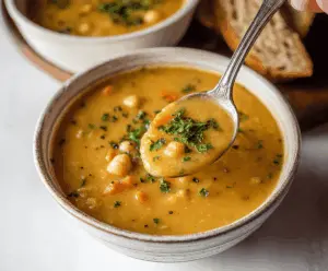 Garlic Chickpea Soup