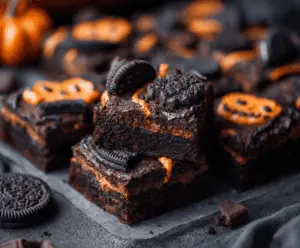 Halloween Oreo Brownies