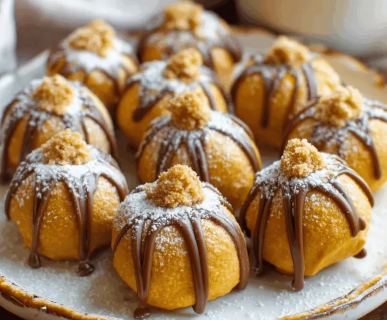 Delicious Pumpkin Cheesecake Truffles with a creamy texture and festive autumn decoration.