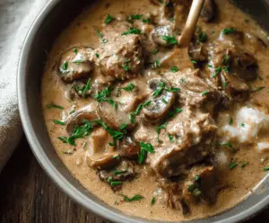 Slow Cooker Beef Stroganoff Stew
