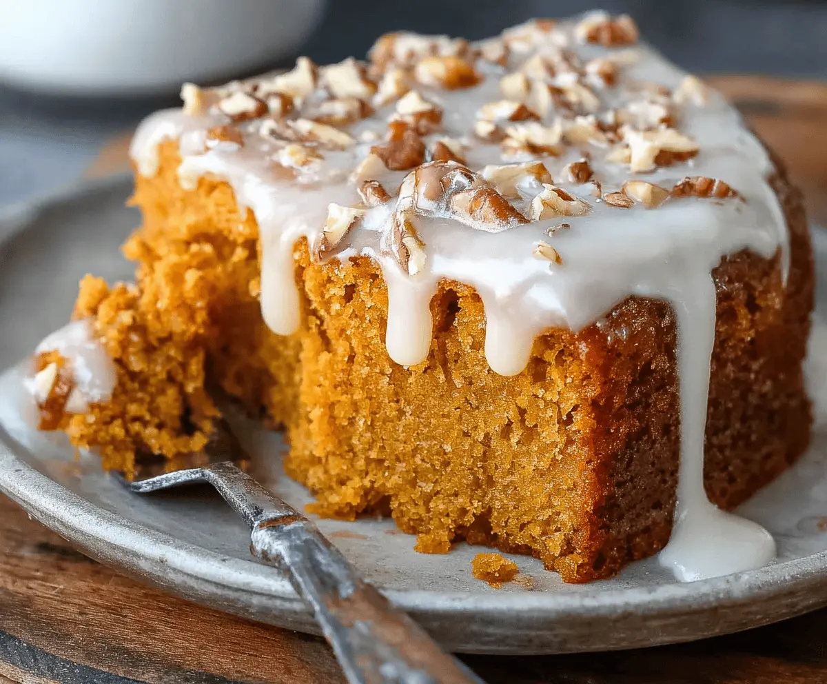 Delicious Sweet Potato Butter Cake topped with a shiny glaze, perfect for dessert or tea time.