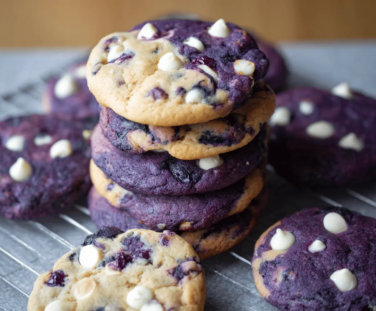 Bakery-Style Blueberry White Chocolate Chip Cookies