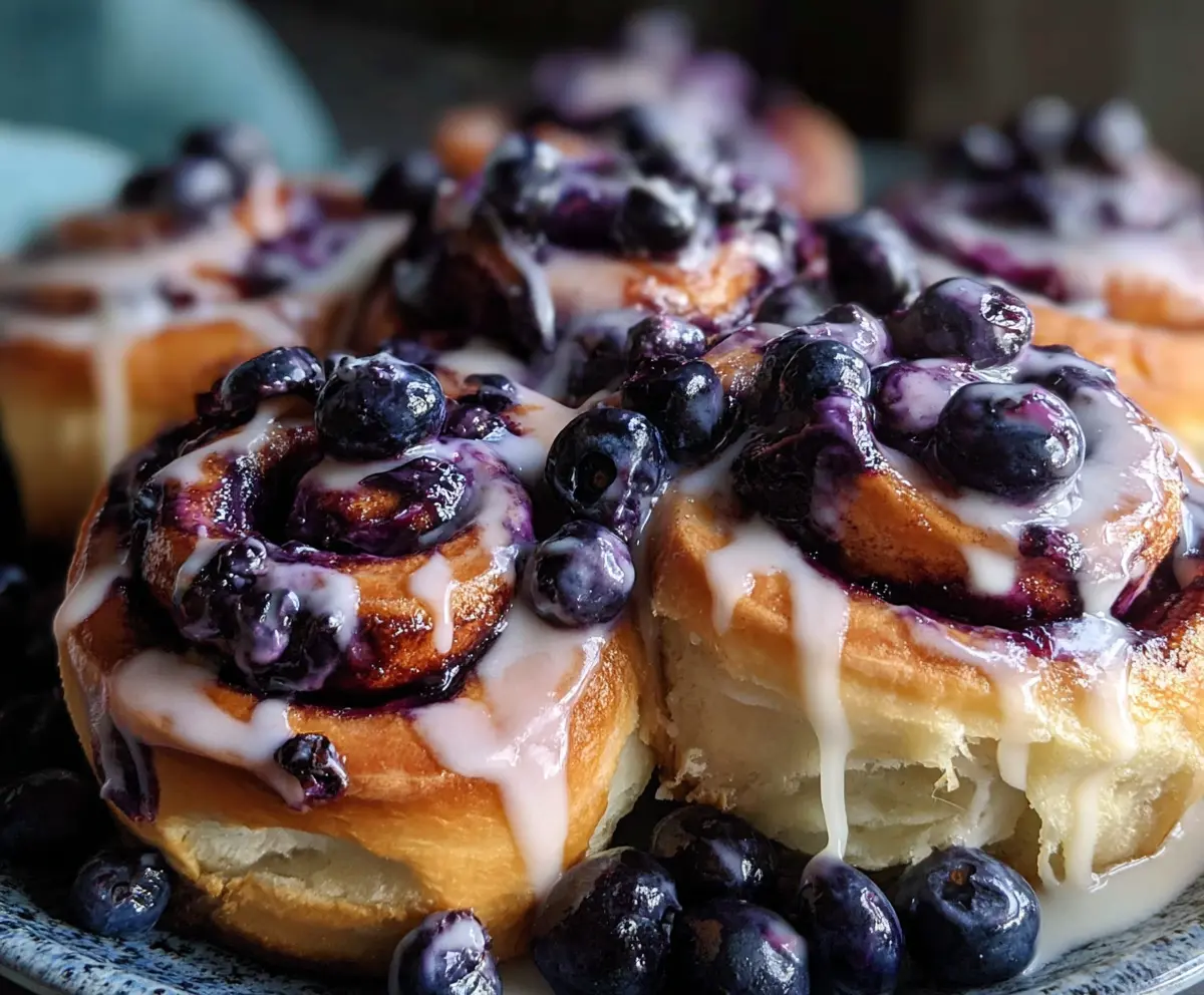 Easy Blueberry Cinnamon Rolls
