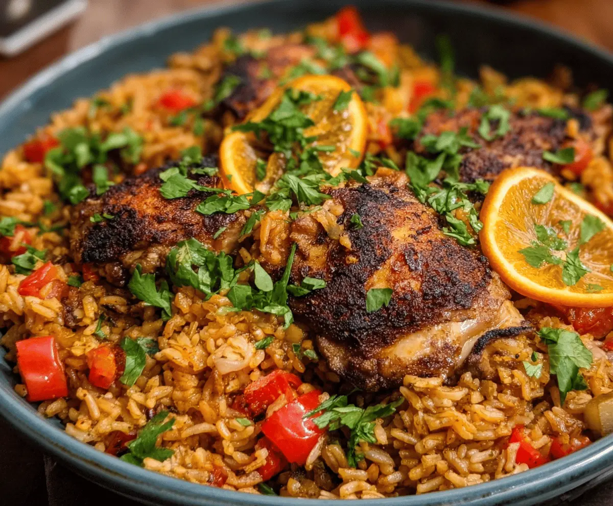 Easy Caribbean Chicken & Rice Recipe