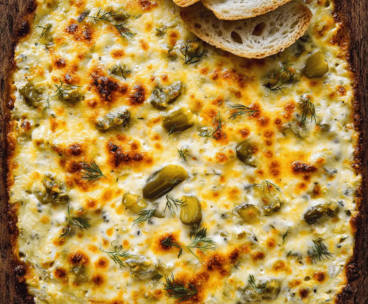 Easy Cheesy Baked Pickle Dip