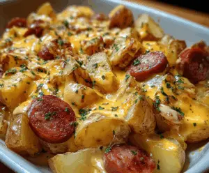 Cheesy Ranch Potatoes and Smoked Sausage