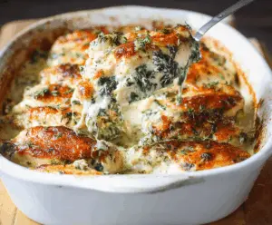 Chicken and Spinach Casserole with Cream Cheese
