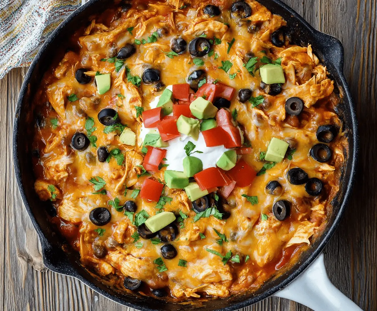 Easy Chicken Black Bean Enchilada Skillet