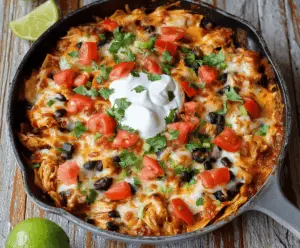 Chicken Black Bean Enchilada Skillet