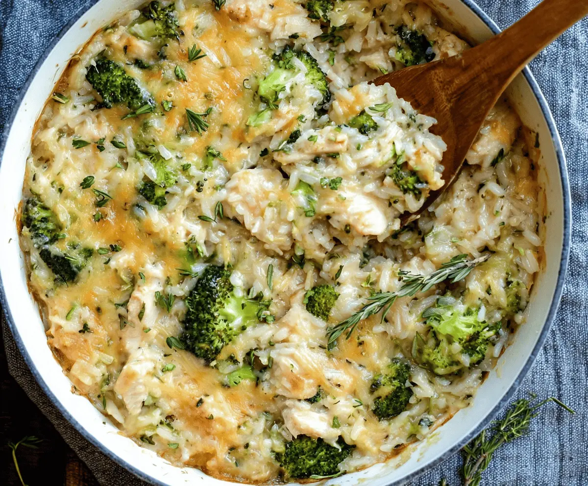 Easy Chicken Broccoli Rice Casserole