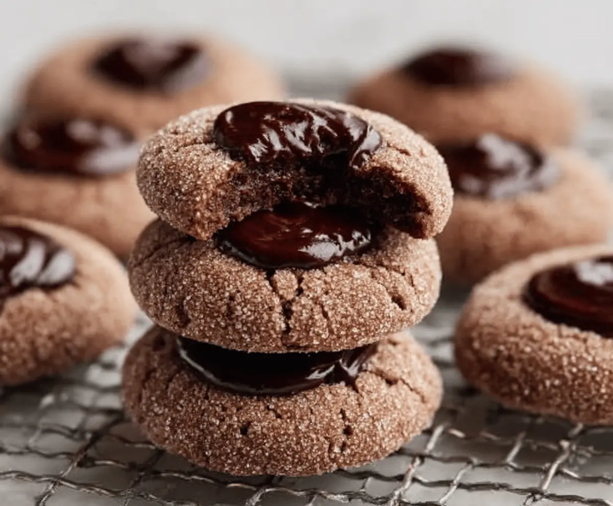 Easy Chocolate Thumbprint Cookies