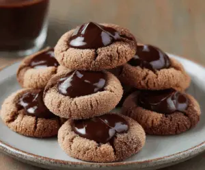 Chocolate Thumbprint Cookies