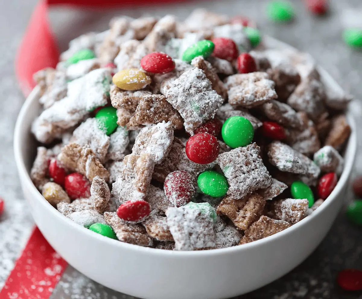 Easy Christmas Puppy Chow Recipe