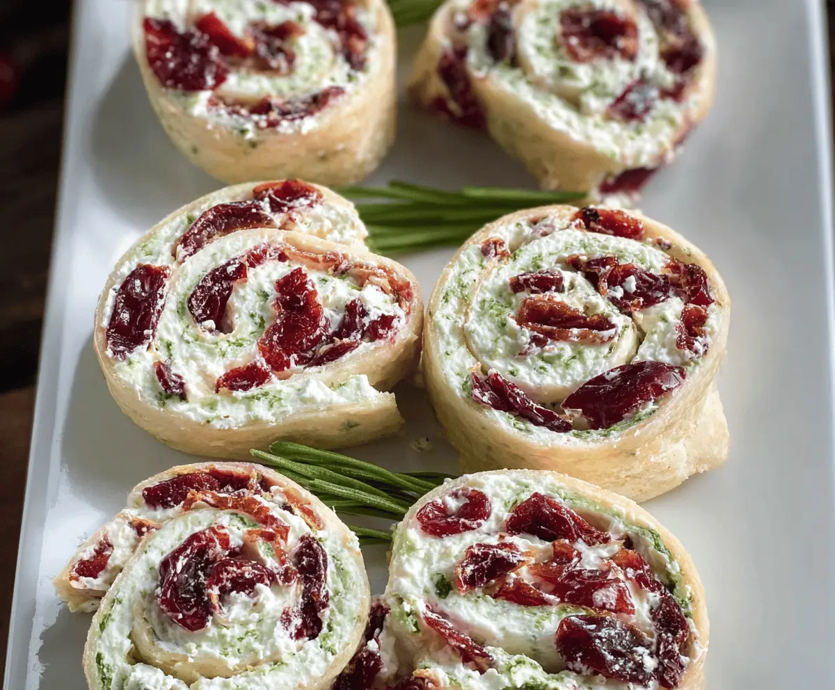 Easy Cranberry Feta Pinwheels Snack