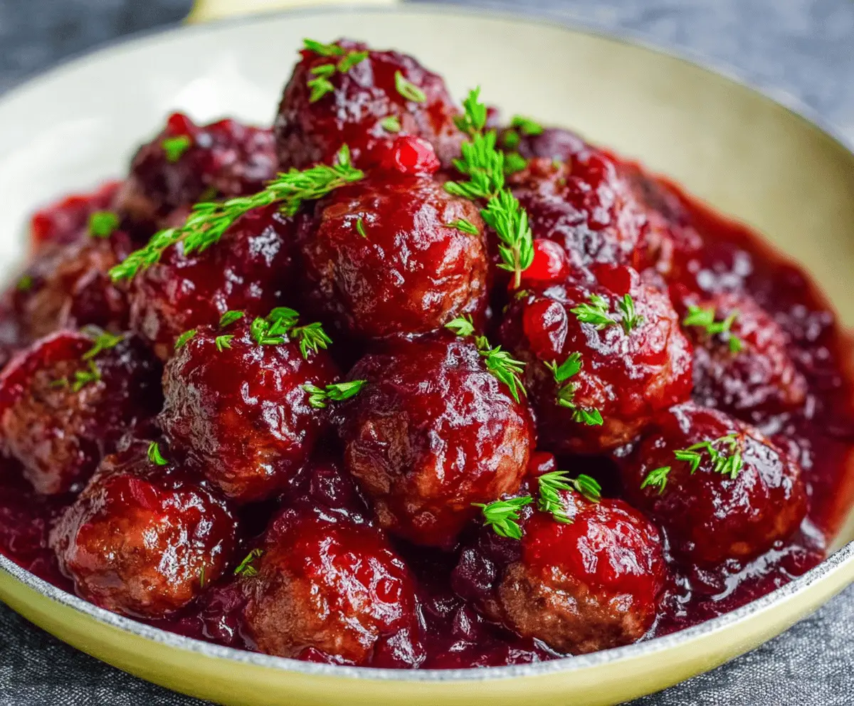 Easy Cranberry Sauce Meatballs
