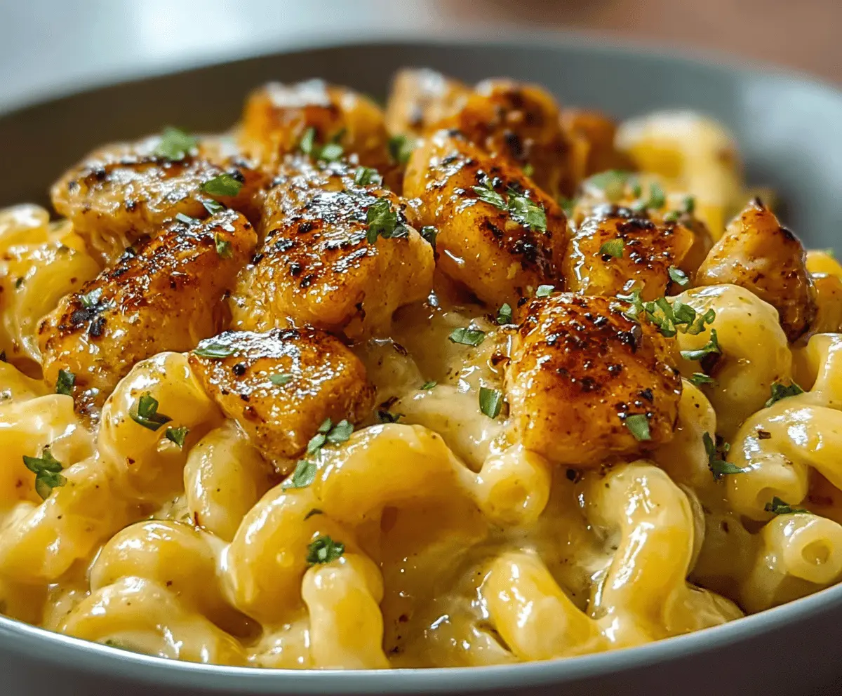 Creamy Honey Pepper Chicken Mac & Cheese
