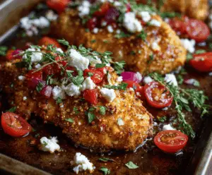 Crispy Hot Honey Feta Chicken