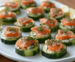 Cucumber Smoked Salmon Bites