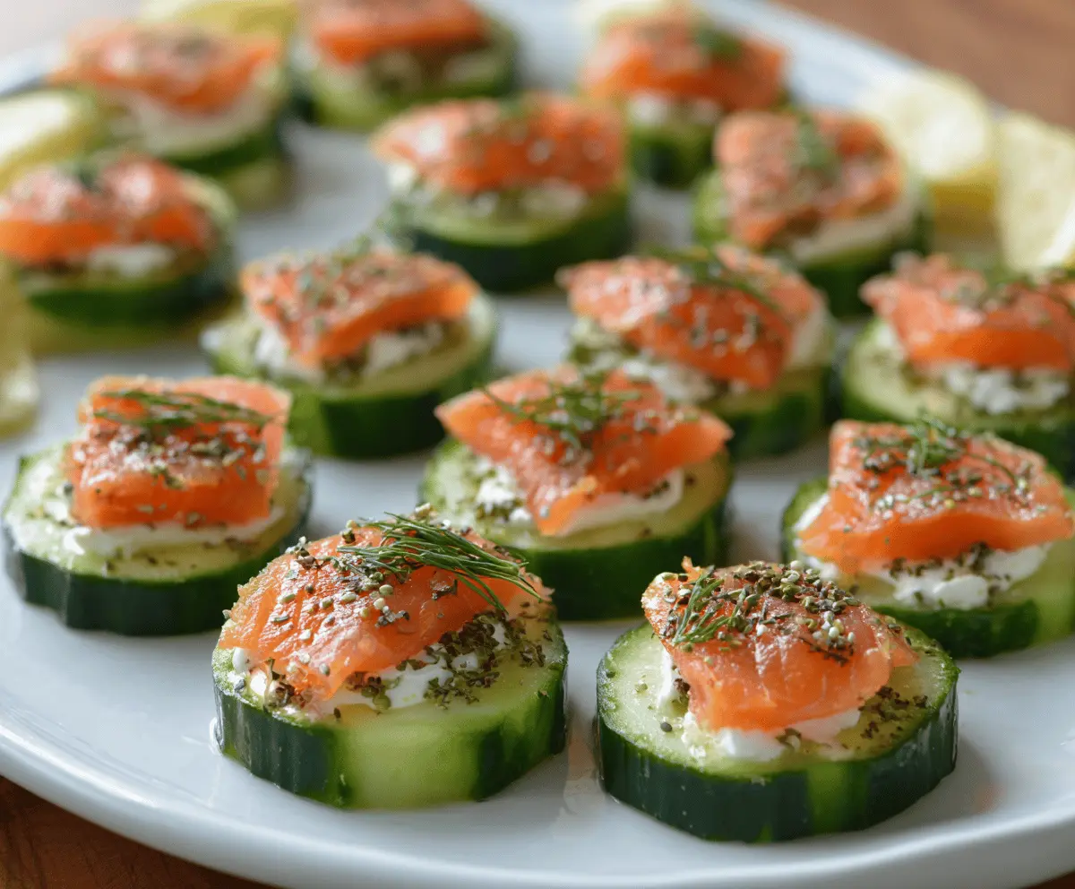Cucumber Smoked Salmon Bites