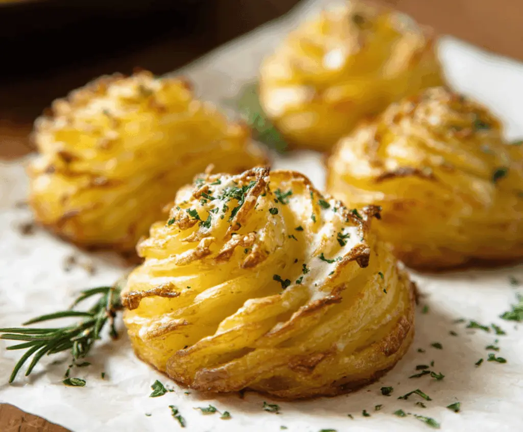Creamy and fluffy Duchess Potatoes served as an elegant side dish for special occasions.