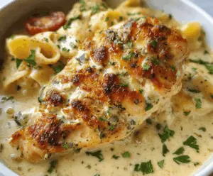 Garlic Parmesan Chicken Bake with Silky Cream Sauce