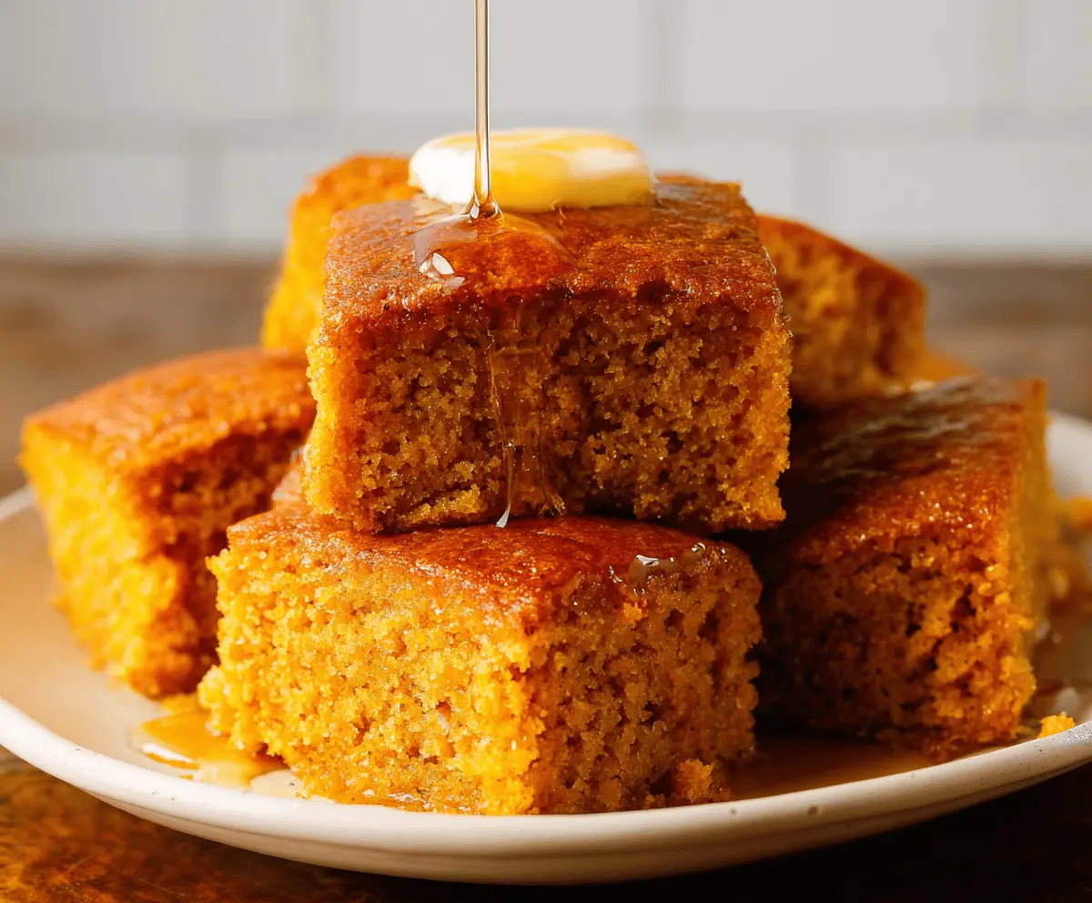 Honey Butter Sweet Potato Cornbread