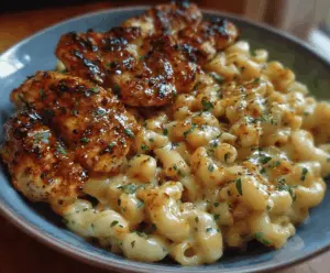 Honey Pepper Chicken with Creamy Macaroni Cheese