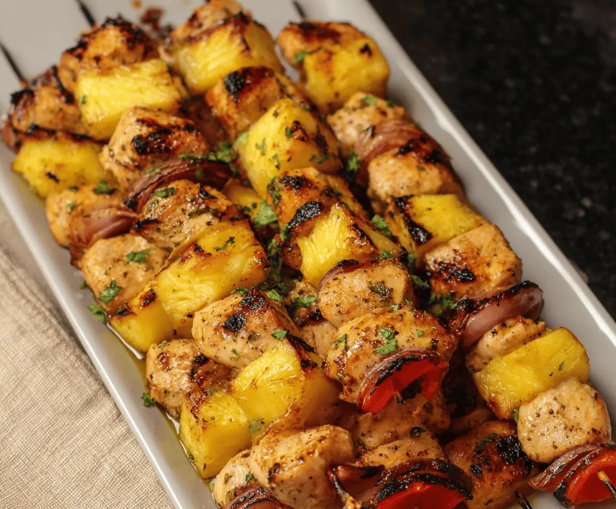 Easy Pineapple Chicken Kabobs