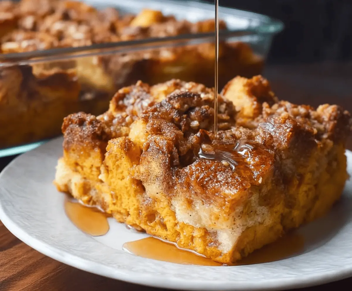 Easy Pumpkin Spice French Toast Casserole