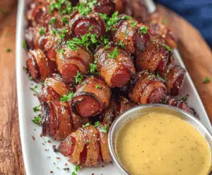 Savory Mustard Hasselback Kielbasa Bites