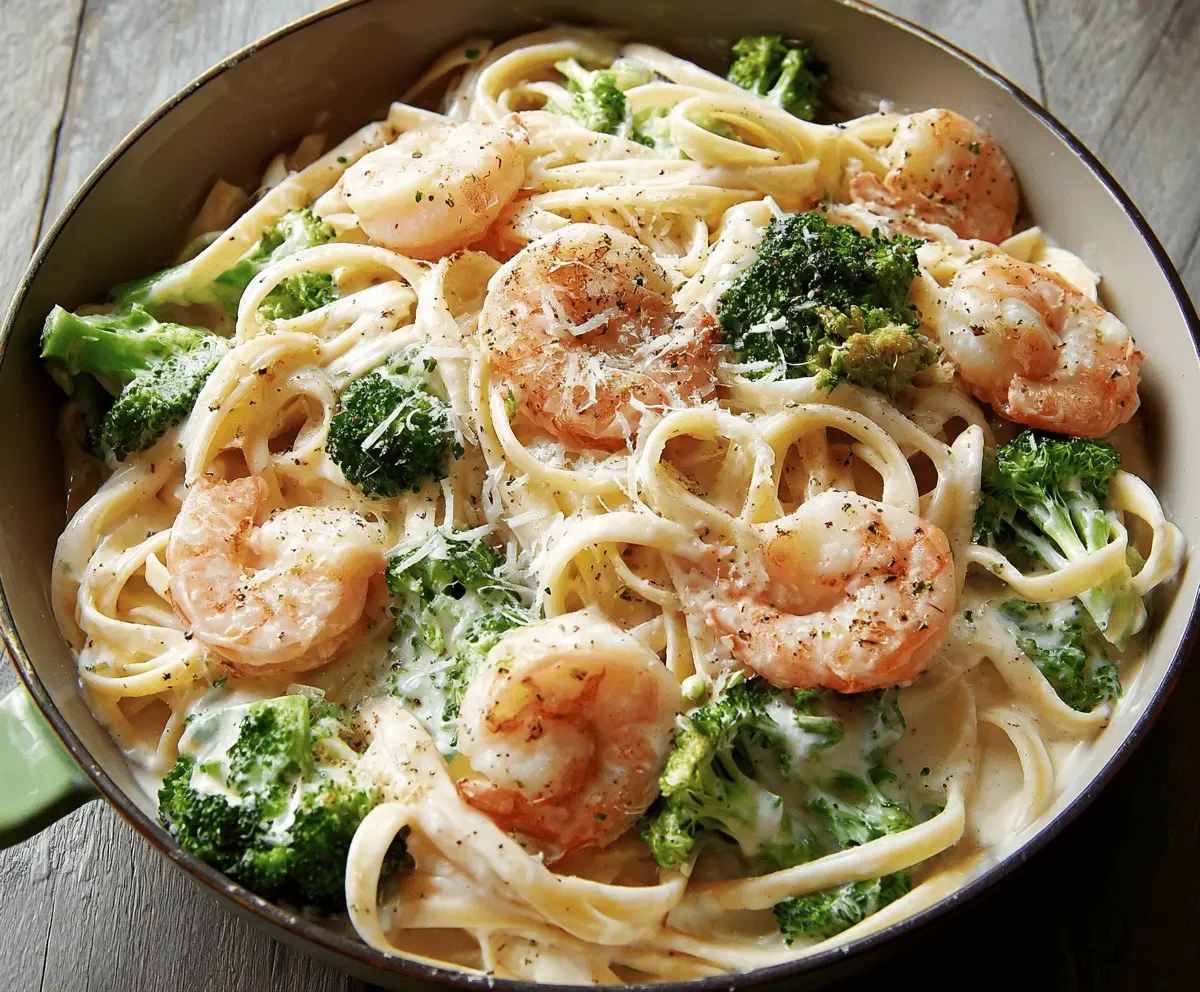 Easy Shrimp Broccoli Alfredo