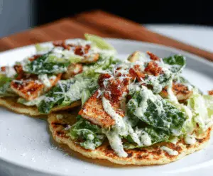 Smash Chicken Caesar Tacos