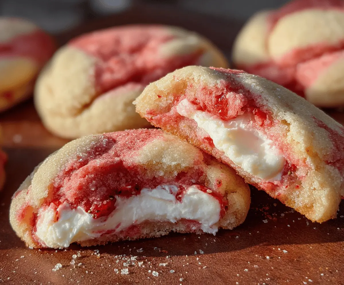 Strawberry Cheesecake Stuffed Cookies