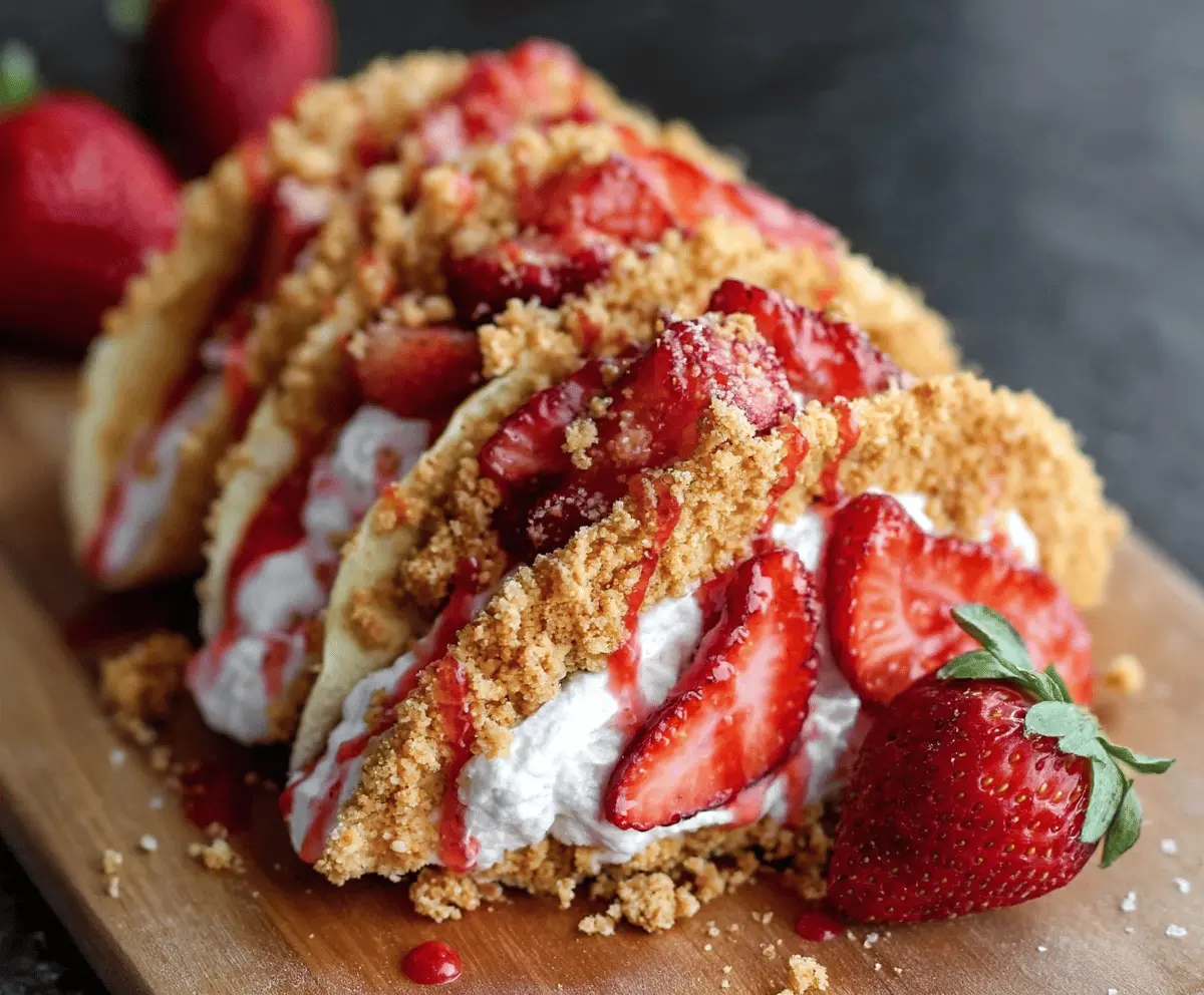 Strawberry Crunch Cheesecake Tacos Recipe