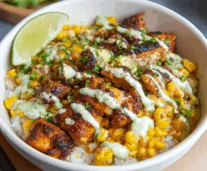 Street Corn Chicken Rice Bowl