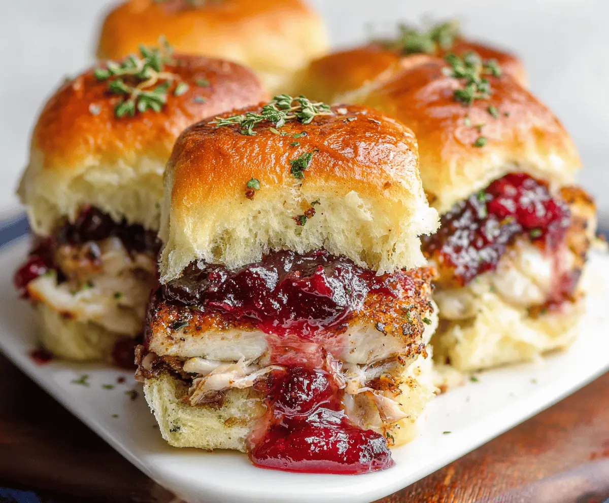 Easy Turkey Cranberry Sliders Recipe