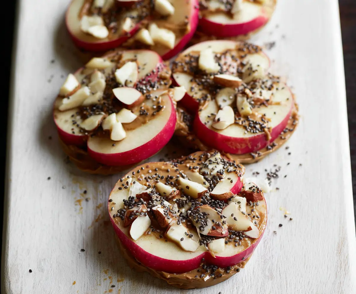 Easy Apple Slices with Almond Butter & Chia